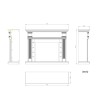 Caldera Floor Electric Fireplace with Modern Frame for Living Room Heating 