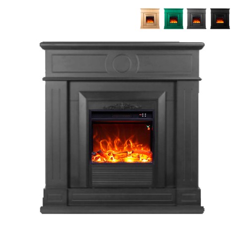 Electric fireplace with wooden frame low consumption stove 1500W Lipari Promotion
