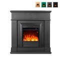 Electric fireplace with wooden frame low consumption stove 1500W Lipari Promotion
