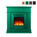 Electric Fireplace with Wooden Frame, Energy-Efficient Heater 1500W Lipari Sale