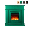 Electric Fireplace with Wooden Frame, Energy-Efficient Heater 1500W Lipari Sale