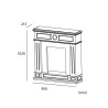 Electric Fireplace with Wooden Frame, Energy-Efficient Heater 1500W Lipari 