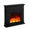 Electric stove chimney with wood frame low consumption Pienza 