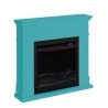 Electric Fireplace Heater with Wooden Frame, Energy Efficient Pienza 