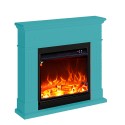 Electric Fireplace Heater with Wooden Frame, Energy Efficient Pienza 