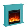 Electric Fireplace Heater with Wooden Frame, Energy Efficient Pienza 