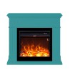 Electric Fireplace Heater with Wooden Frame, Energy Efficient Pienza Measures