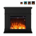 Electric Fireplace Heater with Wooden Frame, Energy Efficient Pienza Promotion