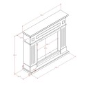 Electric Fireplace Heater with Wooden Frame, Energy Efficient Pienza 