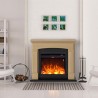 LED Electric Fireplace Heater with Wooden Frame Siena Bulk Discounts