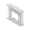LED Electric Fireplace Heater with Wooden Frame Siena 