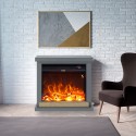 Electric fireplace with modern frame floor stove 1500W Sorano Discounts