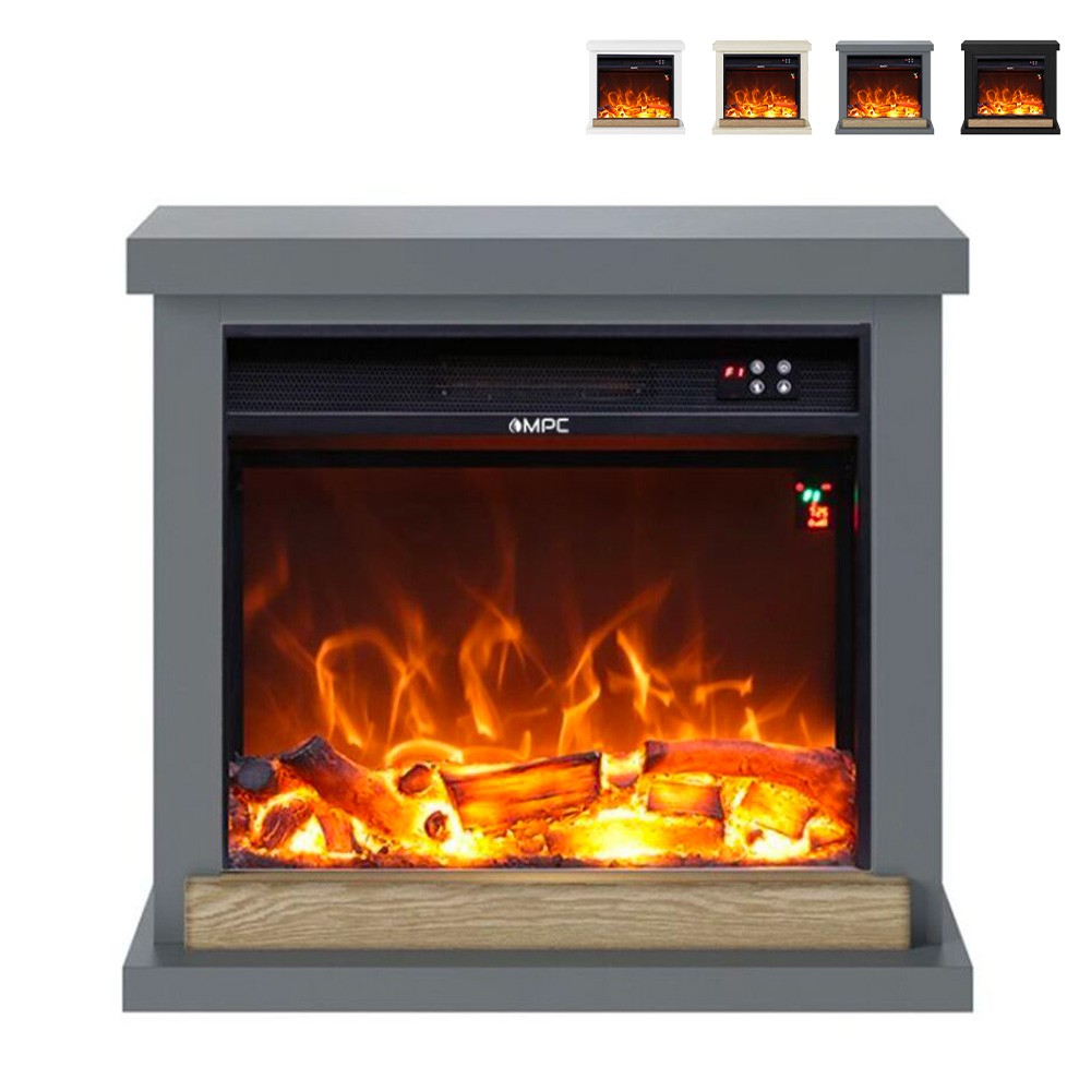 Electric fireplace with modern frame floor stove 1500W Sorano