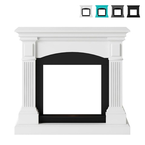 Classic wooden frame for floor-standing electric fireplace Cetona Sur Promotion