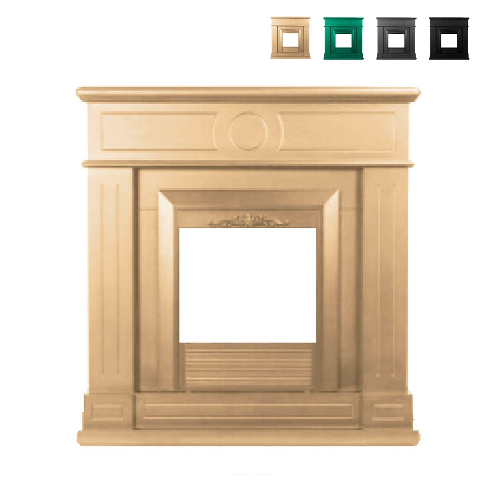 Decorative frame for electric fireplace stove floor Lipari Sur