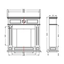 Decorative frame for electric fireplace stove floor Lipari Sur Model