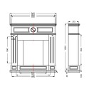 Electric Fireplace with Wooden Frame, Energy-Efficient Heater 1500W Lipari Cheap
