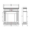 Electric Fireplace with Wooden Frame, Energy-Efficient Heater 1500W Lipari Cheap