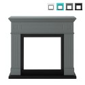 Shabby wood frame for floor standing electric fireplace Pienza Sur Promotion