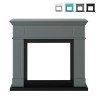 Shabby wood frame for floor standing electric fireplace Pienza Sur Promotion