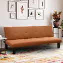 2-seater microfibre sofa bed with Onyx feet for home and waiting rooms ready for bed 