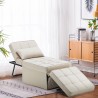 Sweet Relax fabric pouf folding armchair bed Measures