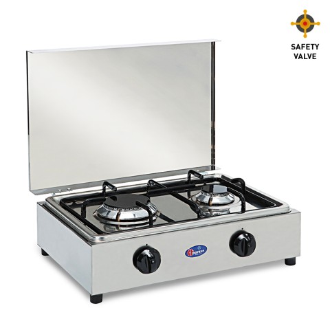 Stainless steel gas cooker 2 burners LPG natural gas 200ACCGPS CF Parker Promotion