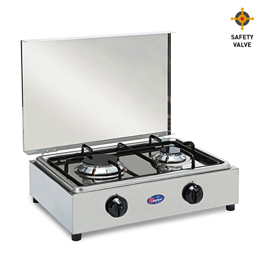 Stainless steel gas cooker 2 burners LPG natural gas 200ACCGPS CF Parker Promotion
