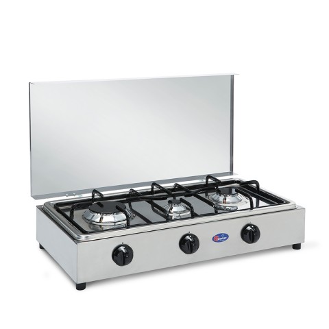 Stainless steel 3-burner gas camping cooker 300ACCGP CF Parker Promotion