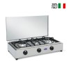 Stainless steel 3-burner gas camping cooker 300ACCGP CF Parker On Sale
