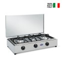 Stainless steel gas cooker 3 burners LPG natural gas 3300ACCGPS CF Parker Offers