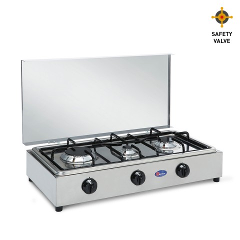 Stainless steel gas cooker 3 burners LPG natural gas 3300ACCGPS CF Parker Promotion