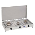 Portable Camping Gas Stove 3-Burner with Lid 5523G CF Parker Promotion