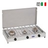 Portable camping gas cooker 3 burners with lid 5523G CF Parker On Sale
