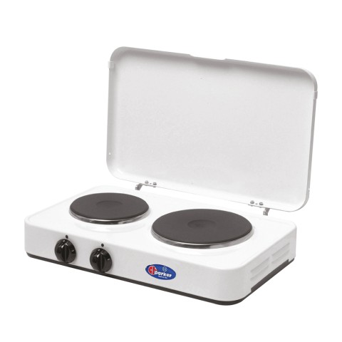 Electric camping cooker 2 plates lid 5322PBC CF Parker Promotion