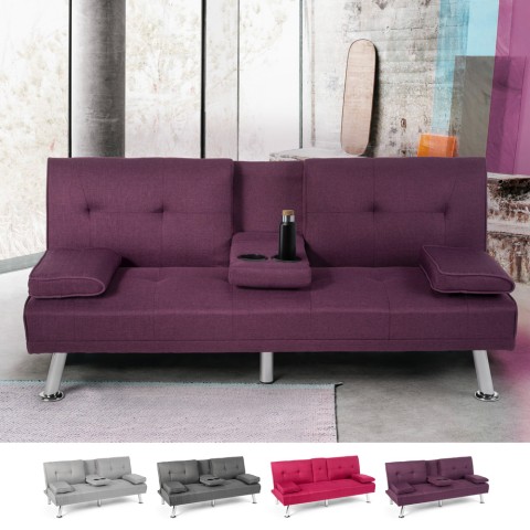 Modern 3-seater clic clac sofa bed with coffee table Somnium Promotion