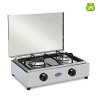 Stainless steel gas cooker 2 burners LPG natural gas 200ACCGPS CF Parker Discounts