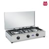 Stainless steel 3-burner gas camping cooker 300ACCGP CF Parker Discounts