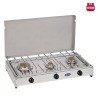 Portable Camping Gas Stove 3-Burner with Lid 5523G CF Parker Sale