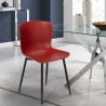 Modern design chair in polypropylene and metal for kitchen bar restaurant Chloe On Sale