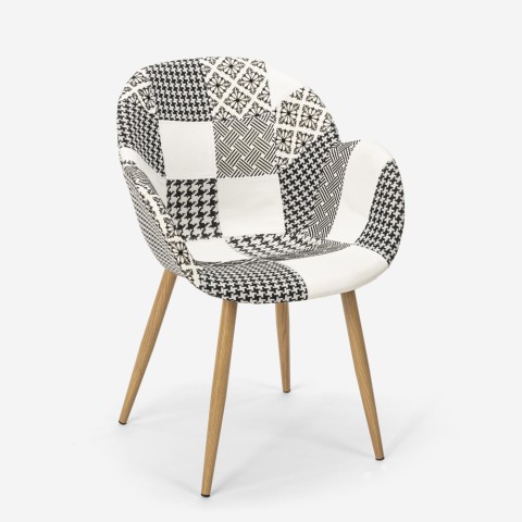 copy of Nordic design patchwork armchair for living room kitchen office Finch Promotion