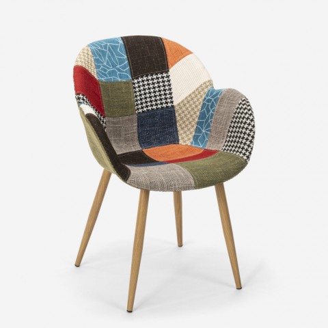 copy of Nordic design patchwork armchair for living room kitchen office Finch Promotion