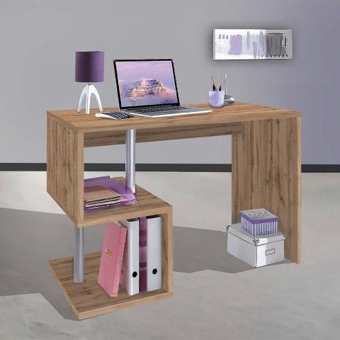 Space-saving home office desk 100x50cm wood Esse 2 Oak Promotion
