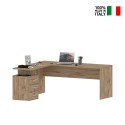 Modern wooden corner office desk 3 drawers New Selina WD On Sale