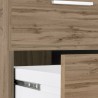 Modern wooden corner office desk 3 drawers New Selina WD Measures