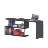 Corner office desk swivel office grey 2 shelves Volta RT Sale