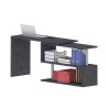 Corner office desk swivel office grey 2 shelves Volta RT Discounts