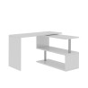 Swivel white corner desk for home office 2 shelves Volta WH Choice Of