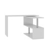 Swivel white corner desk for home office 2 shelves Volta WH Characteristics