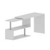 Swivel white corner desk for home office 2 shelves Volta WH Price